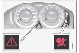  Volvo V60 - Témoin d'avertissement dans le combiné d'instruments