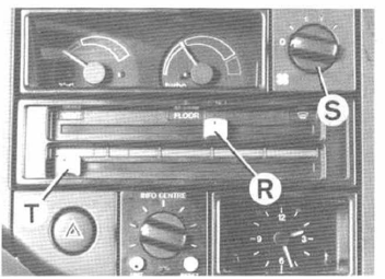 Volvo 440 - 460 - 480 RTA. Commandes d'aération/chauffage