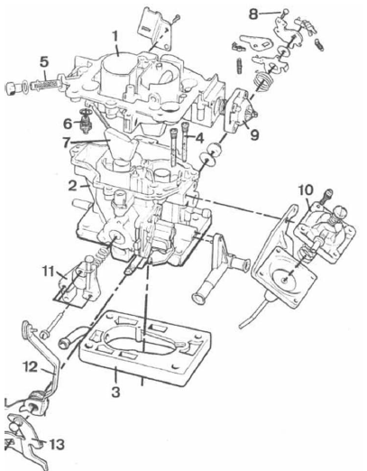 Volvo 440 - 460 - 480 RTA. Carburateur solex 28-34 z 10