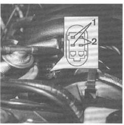 Volvo 440 - 460 - 480 RTA. Contrôle des injecteurs repérage des bornes du connecteur du faisceau