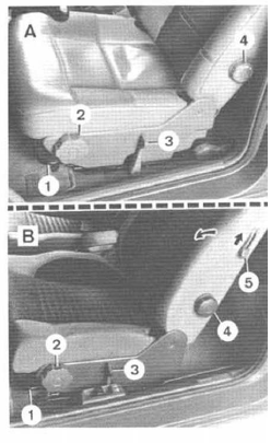 Volvo 440 - 460 - 480 RTA. Réglage des sièges avant