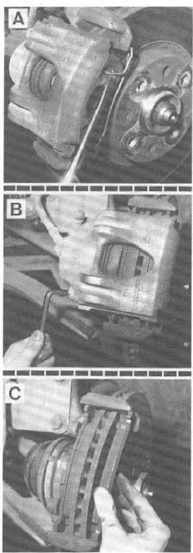 Dépose des plaquettes de frein (disques ventilés)