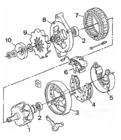 Volvo 440 - 460 - 480 RTA. Alternateur