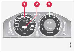  Volvo V60 - Indicateurs dans le combinÉ d'instruments