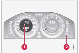  Volvo V60 - Compteur journalier et commande.