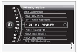  Volvo V60 - Exemple de vue rapide (radio).