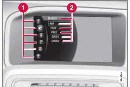  Volvo V60 - Exemple de vue principale (radio).