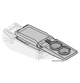 Porte-gobelet de compartiment central pour sièges arrière (option)