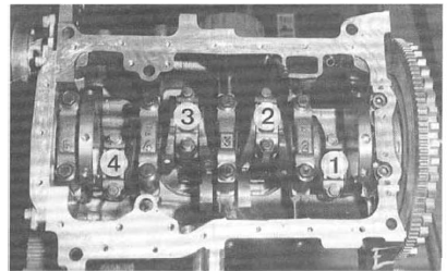 Repérage des chapeaux de palier de vilebrequin et des bielles