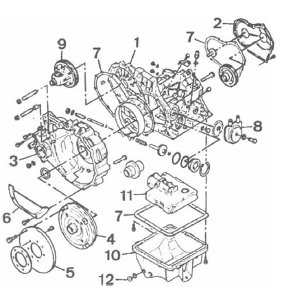 Volvo 440 - 460 - 480 RTA. Carter de transmission automatique