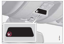 Indication de coussin gonflable pour passager avant activé.