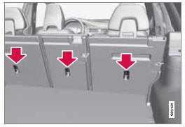 La voiture est équipée de points de fixation