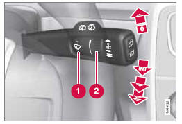 Essuie-glace et lave-glace.