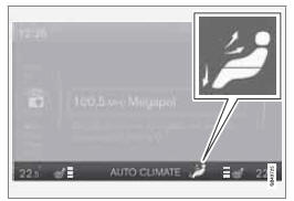 La répartition de l'air sélectionnée apparaît sur