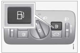 La trappe du réservoir de carburant est déverrouillée