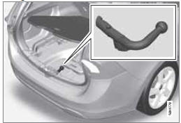 Emplacement de rangement du crochet.