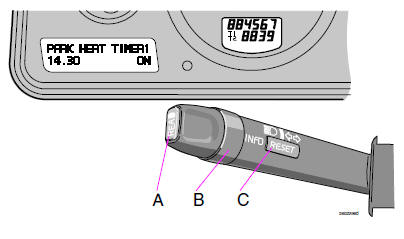 Courte pression sur reset (c)