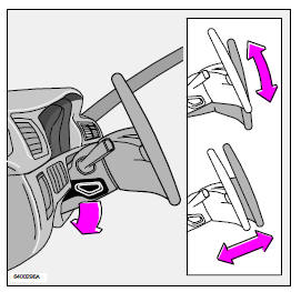 Le volant peut être réglé à la verticale, vers